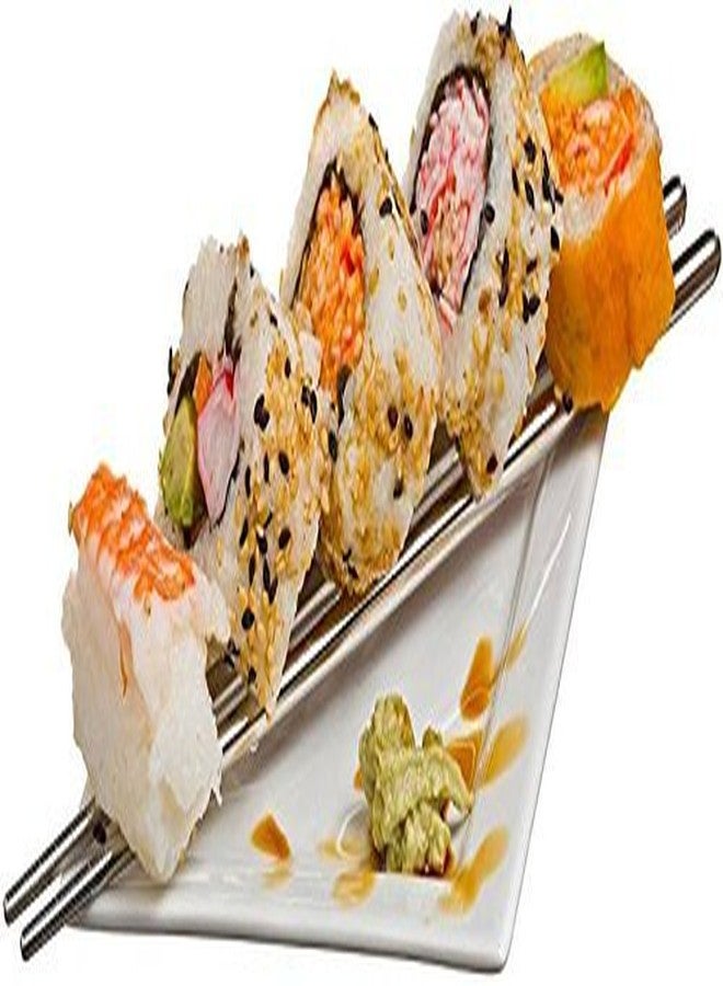Iktu 5 Pairs Chopsticks Stainless Steel Anti-Skid Anti-hot Design Vacuum Chopsticks - Image 3